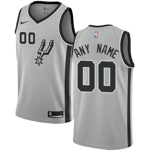 Men's Nike San Antonio Spurs Customized Swingman Silver Alternate NBA Statement Edition Jersey Men's Nike San Antonio Spurs Customized Swingman Silver Alternate NBA Statement Edition Jersey