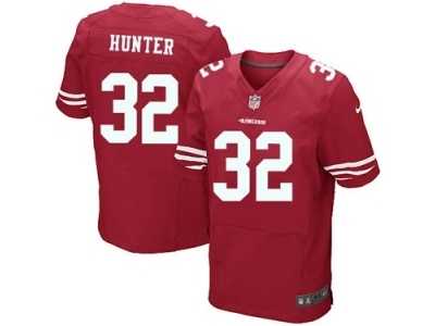 Men's Nike San Francisco 49ers #32 Kendall Hunter Elite Red Team Color NFL Jersey Men's Nike San Francisco 49ers #32 Kendall Hunter Elite Red Team Color NFL Jersey