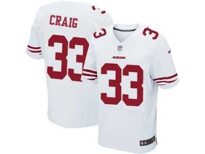 Men's Nike San Francisco 49ers #33 Roger Craig Elite White NFL Jersey Men's Nike San Francisco 49ers #33 Roger Craig Elite White NFL Jersey