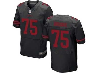 Men's Nike San Francisco 49ers #75 Alex Boone Elite Black NFL Jersey Men's Nike San Francisco 49ers #75 Alex Boone Elite Black NFL Jersey