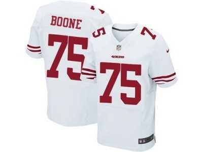 Men's Nike San Francisco 49ers #75 Alex Boone Elite White NFL Jersey Men's Nike San Francisco 49ers #75 Alex Boone Elite White NFL Jersey