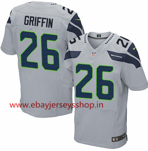 Men's Nike Seattle Seahawks #26 Shaquill Griffin Elite Gray NFL Jersey
