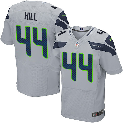 Men's Nike Seattle Seahawks #44 Delano Hill Elite Grey Alternate NFL Jersey Men's Nike Seattle Seahawks #44 Delano Hill Elite Grey Alternate NFL Jersey