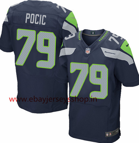 Men's Nike Seattle Seahawks #79 Ethan Pocic Elite Blue NFL Jersey Men's Nike Seattle Seahawks #79 Ethan Pocic Elite Blue NFL Jersey