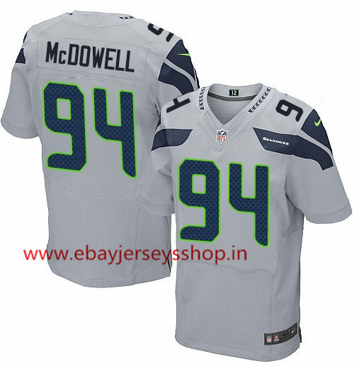 Men's Nike Seattle Seahawks #94 Malik McDowell Elite Gray NFL Jersey Men's Nike Seattle Seahawks #94 Malik McDowell Elite Gray NFL Jersey