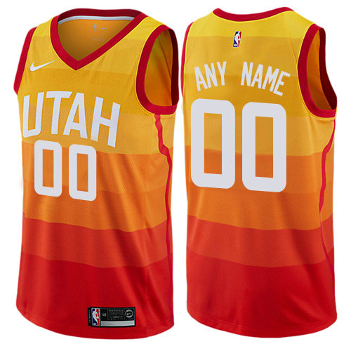 Men's Nike Utah Jazz City Edition Orange Swingman Custom Jersey Men's Nike Utah Jazz City Edition Orange Swingman Custom Jersey