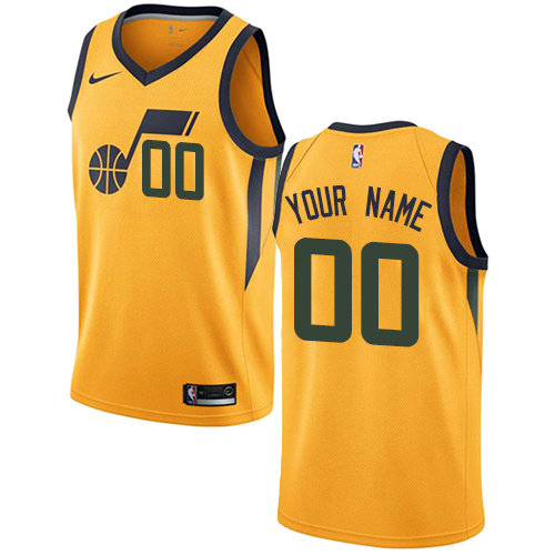 Men's Nike Utah Jazz Customized Statement Edition Swingman Gold Nike Jersey Men's Nike Utah Jazz Customized Statement Edition Swingman Gold Nike Jersey