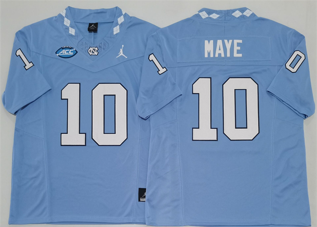 Men's North Carolina Tar Heels #10 Drake Maye Little Blue F.U.S.E. Limited College Stitched Jersey Men's North Carolina Tar Heels #10 Drake Maye Little Blue F.U.S.E. Limited College Stitched Jersey