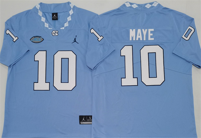 Men's North Carolina Tar Heels #10 Drake Maye Little Blue Limited College Stitched Jersey Men's North Carolina Tar Heels #10 Drake Maye Little Blue Limited College Stitched Jersey