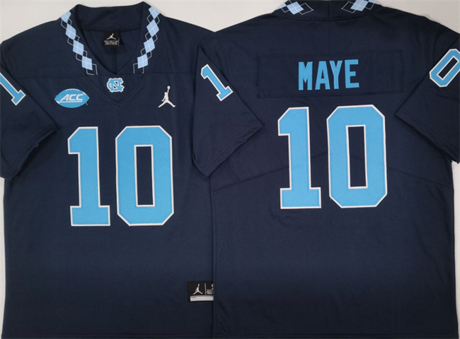 Men's North Carolina Tar Heels #10 Drake Maye Navy Limited College Stitched Jersey Men's North Carolina Tar Heels #10 Drake Maye Navy Limited College Stitched Jersey
