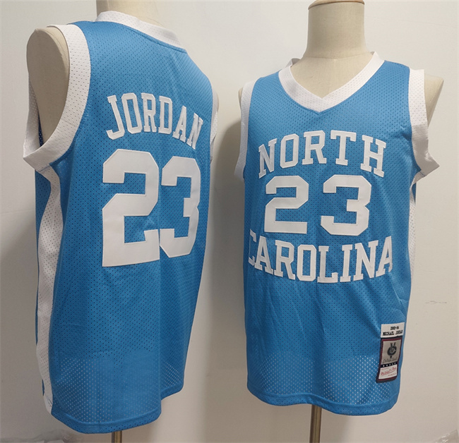 Men's North Carolina Tar Heels #23 Michael Jordan Light Blue Throwback Stitched Jersey Men's North Carolina Tar Heels #23 Michael Jordan Light Blue Throwback Stitched Jersey
