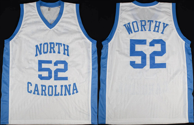 Men's North Carolina Tar Heels #52 James Worthy White Throwback Stitched Jersey Men's North Carolina Tar Heels #52 James Worthy White Throwback Stitched Jersey
