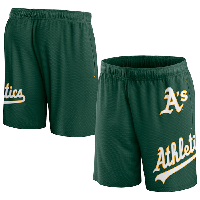 Men's Oakland Athletics Green Clincher Mesh Shorts Men's Oakland Athletics Green Clincher Mesh Shorts