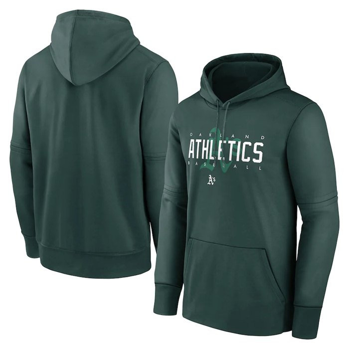 Men's Oakland Athletics Green Pregame Performance Pullover HoodieS Men's Oakland Athletics Green Pregame Performance Pullover HoodieS