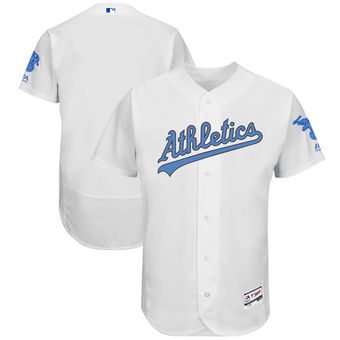 Men's Oakland Athletics Majestic White Father's Day FlexBase Team Jersey