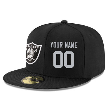 Men's Oakland Raiders Black Color Snapback Custom Hat (Stitched any name&number) Men's Oakland Raiders Black Color Snapback Custom Hat (Stitched any name&number)