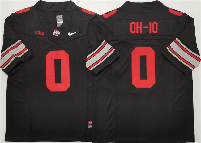 Men's Ohio State Buckeyes #0 OH-IO Black 2025 F.U.S.E. Limited Stitched Jersey