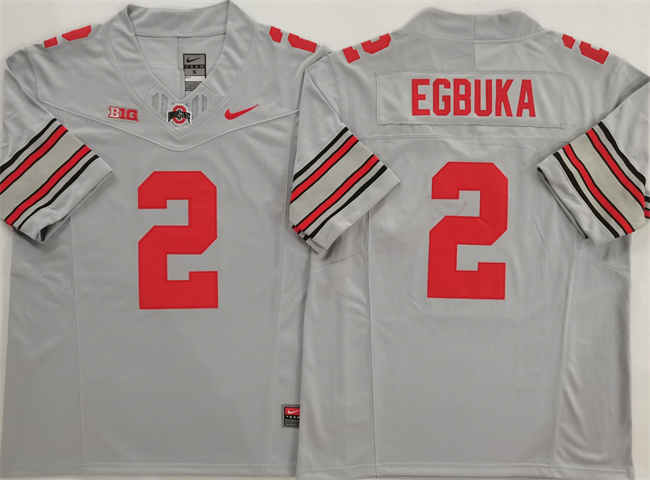 Men's Ohio State Buckeyes #2 Emeka Egbuka Grey 2025 F.U.S.E. Limited Stitched Jersey Men's Ohio State Buckeyes #2 Emeka Egbuka Grey 2025 F.U.S.E. Limited Stitched Jersey