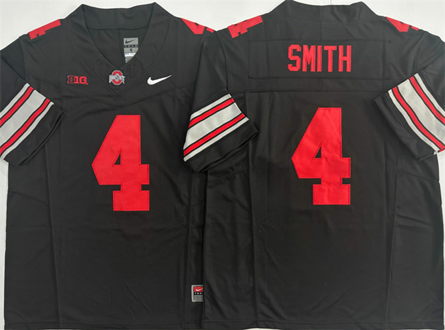 Men's Ohio State Buckeyes #4 Jeremiah Smith Black 2025 F.U.S.E. Limited Stitched Jersey Men's Ohio State Buckeyes #4 Jeremiah Smith Black 2025 F.U.S.E. Limited Stitched Jersey