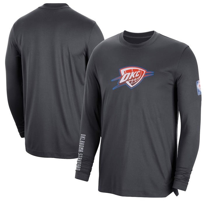 Men's Oklahoma City Thunder Black 2022 23 City Edition Essential Expressive Long Sleeve T-Shirt Men's Oklahoma City Thunder Black 2022 23 City Edition Essential Expressive Long Sleeve T-Shirt