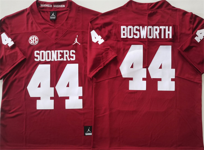 Men's Oklahoma Sooners #44 Brian Bosworth Red Stitched Jersey Men's Oklahoma Sooners #44 Brian Bosworth Red Stitched Jersey