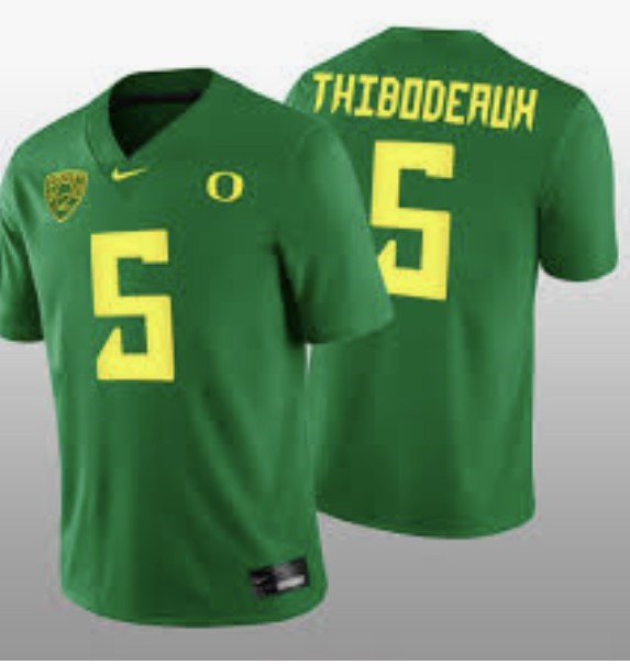Men's Oregon Duck Green #5 Thiboderuh Jersey Men's Oregon Duck Green #5 Thiboderuh Jersey