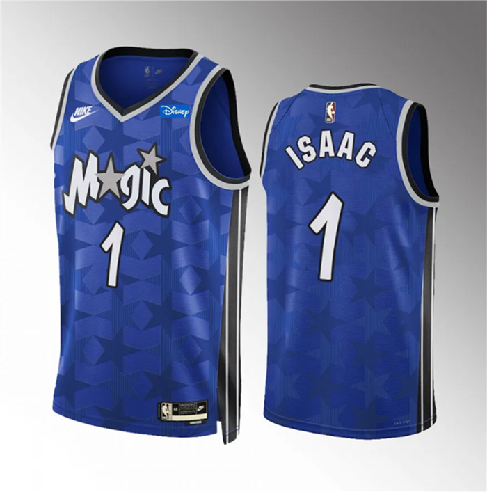 Men's Orlando Magic #1 Jonathan Isaac Blue 2023 24 Classic Edition Stitched Men's Orlando Magic #1 Jonathan Isaac Blue 2023 24 Classic Edition Stitched