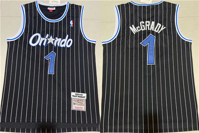Men's Orlando Magic #1 Tracy McGrady Black Stitched Jersey Men's Orlando Magic #1 Tracy McGrady Black Stitched Jersey