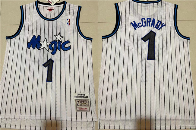 Men's Orlando Magic #1 Tracy McGrady White Stitched Jersey Men's Orlando Magic #1 Tracy McGrady White Stitched Jersey