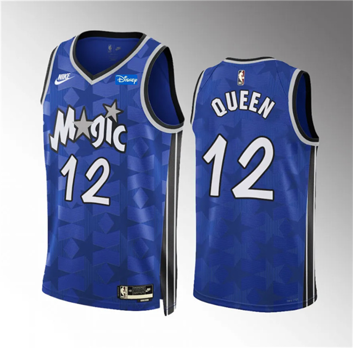 Men's Orlando Magic #12 Trevelin Queen Blue 2023 24 Classic Edition Stitched Basketball Jersey Men's Orlando Magic #12 Trevelin Queen Blue 2023 24 Classic Edition Stitched Basketball Jersey