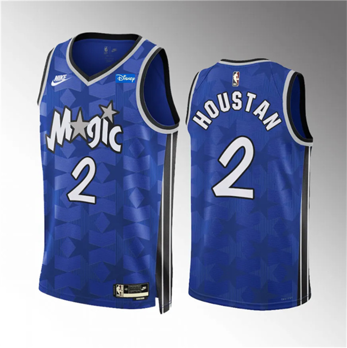 Men's Orlando Magic #2 Caleb Houstan Blue 2023 24 Classic Edition Stitched Basketball Jersey Men's Orlando Magic #2 Caleb Houstan Blue 2023 24 Classic Edition Stitched Basketball Jersey