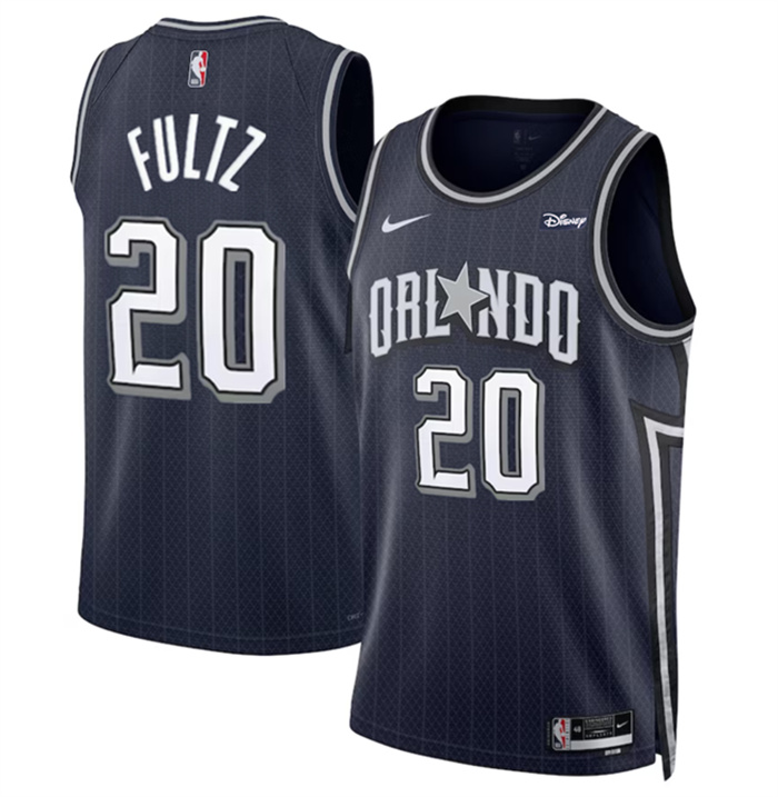 Men's Orlando Magic #20 Markelle Fultz Navy 2023 24 City Edition Stitched Basketball Jersey Men's Orlando Magic #20 Markelle Fultz Navy 2023 24 City Edition Stitched Basketball Jersey
