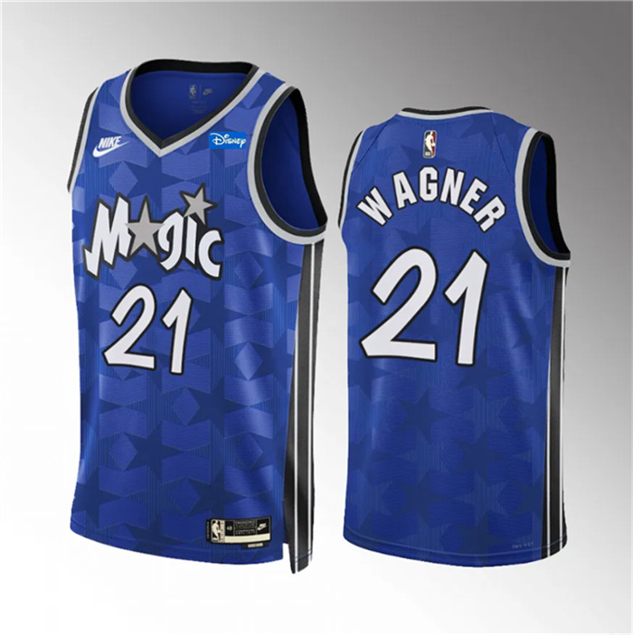 Men's Orlando Magic #21 Moritz Wagner Blue 2023 24 Classic Edition Stitched Basketball Jersey Men's Orlando Magic #21 Moritz Wagner Blue 2023 24 Classic Edition Stitched Basketball Jersey