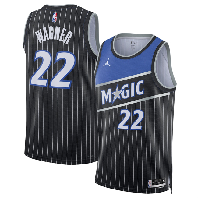 Men's Orlando Magic #22 Franz Wagner Black 2025 Statement Edition Stitched Basketball Jersey Men's Orlando Magic #22 Franz Wagner Black 2025 Statement Edition Stitched Basketball Jersey