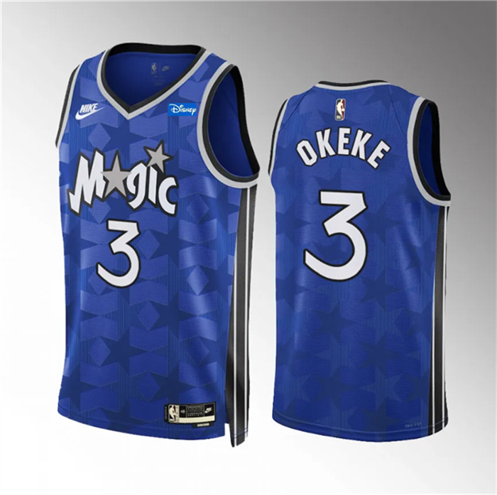 Men's Orlando Magic #3 Chuma Okeke Blue 2023 24 Classic Edition Stitched Basketball Jersey Men's Orlando Magic #3 Chuma Okeke Blue 2023 24 Classic Edition Stitched Basketball Jersey