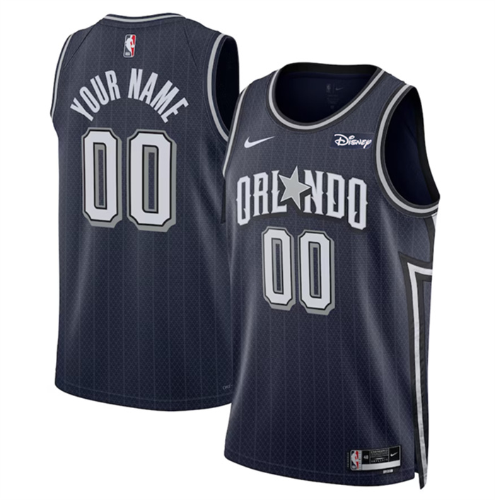 Men's Orlando Magic Active Player Custom Navy 2023 24 City Edition Stitched Basketball Jersey Men's Orlando Magic Active Player Custom Navy 2023 24 City Edition Stitched Basketball Jersey