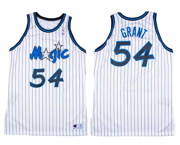 Men's Orlando Magic Orlando Magic #54 Horace Grant White 1994-95 Home Stitched Jersey Men's Orlando Magic Orlando Magic #54 Horace Grant White 1994-95 Home Stitched Jersey