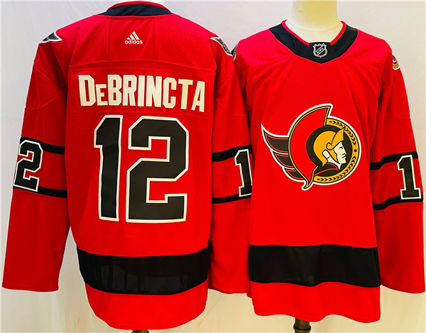 Men's Ottawa Senators #12 Alex DeBrincat 2021 Red Reverse Retro Stitched Jersey Men's Ottawa Senators #12 Alex DeBrincat 2021 Red Reverse Retro Stitched Jersey