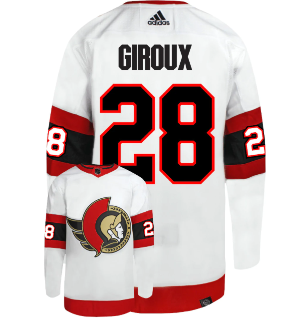 Men's Ottawa Senators #28 Claude Giroux White Stitched Home Jersey Men's Ottawa Senators #28 Claude Giroux White Stitched Home Jersey
