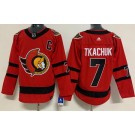 Men's Ottawa Senators #7 Brady Tkachuk Red With C Patch2021 Reverse Retro Authentic Jersey Men's Ottawa Senators #7 Brady Tkachuk Red With C Patch2021 Reverse Retro Authentic Jersey