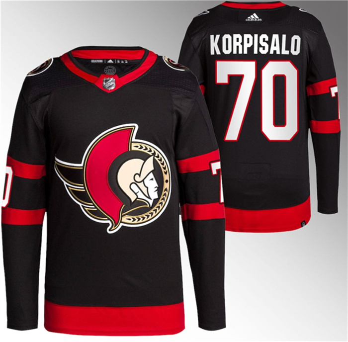 Men's Ottawa Senators #70 Joonas Korpisalo Black Stitched Jersey Men's Ottawa Senators #70 Joonas Korpisalo Black Stitched Jersey