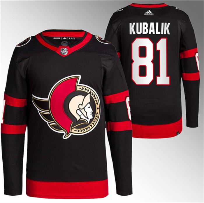 Men's Ottawa Senators #81 Dominik Kubalik Black Premier Breakaway Stitched Jersey Men's Ottawa Senators #81 Dominik Kubalik Black Premier Breakaway Stitched Jersey