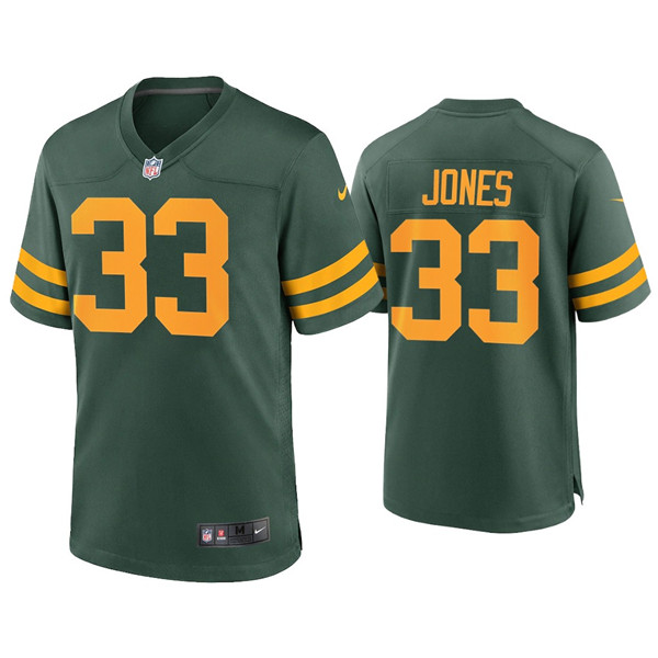 Men's Packers #33 Aaron Jones Green Alternate Limited Jersey Men's Packers #33 Aaron Jones Green Alternate Limited Jersey