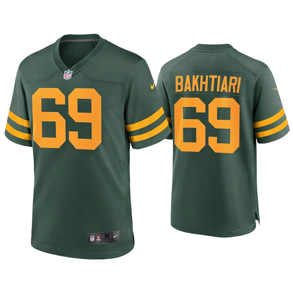 Men's Packers #69 David Bakhtiari Green Alternate Limited Jersey Men's Packers #69 David Bakhtiari Green Alternate Limited Jersey