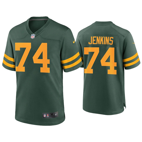 Men's Packers #74 Elgton Jenkins Alternate Limited Green Jersey Men's Packers #74 Elgton Jenkins Alternate Limited Green Jersey