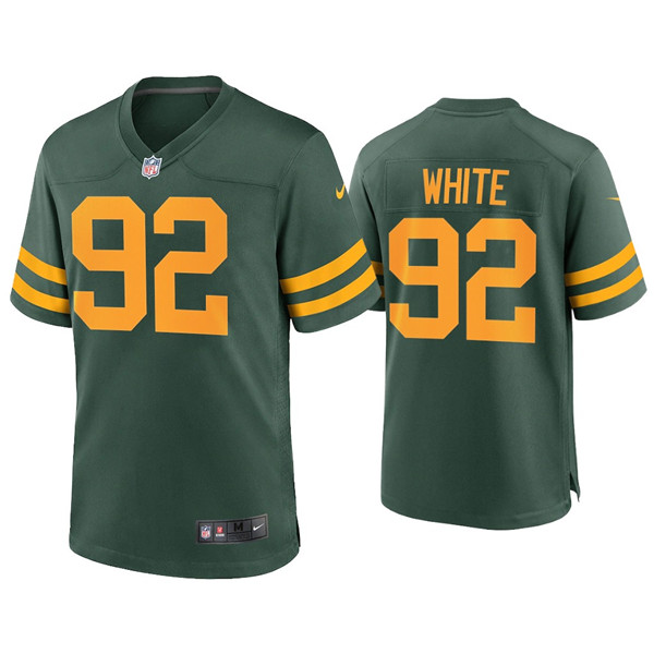 Men's Packers #92 Reggie White Green Alternate Limited Jersey Men's Packers #92 Reggie White Green Alternate Limited Jersey