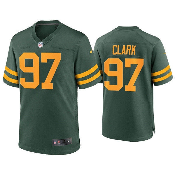 Men's Packers #97 Kenny Clark Green Alternate Limited Jersey Men's Packers #97 Kenny Clark Green Alternate Limited Jersey
