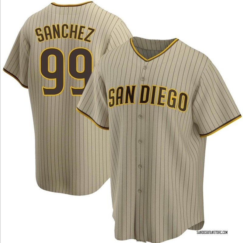 Men's Padres 99 Gary Sanchez Brown Nike Cool base Jersey Men's Padres 99 Gary Sanchez Brown Nike Cool base Jersey