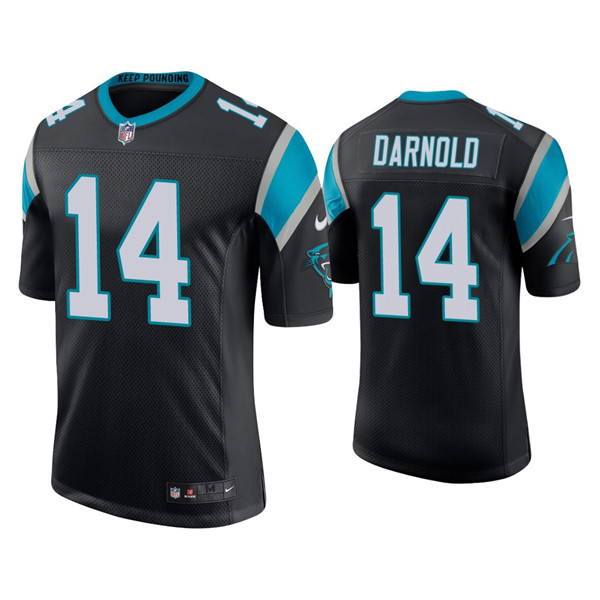 Men's Panthers #14 Sam Darnold Vapor Limited Black Jersey Men's Panthers #14 Sam Darnold Vapor Limited Black Jersey