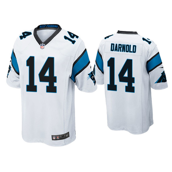 Men's Panthers #14 Sam Darnold Vapor Limited White Jersey Men's Panthers #14 Sam Darnold Vapor Limited White Jersey